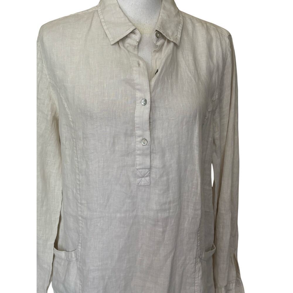Jones New York linen tunic/dress, medium, coastal, casual, lagenlook, minimalist - Picture 4 of 6